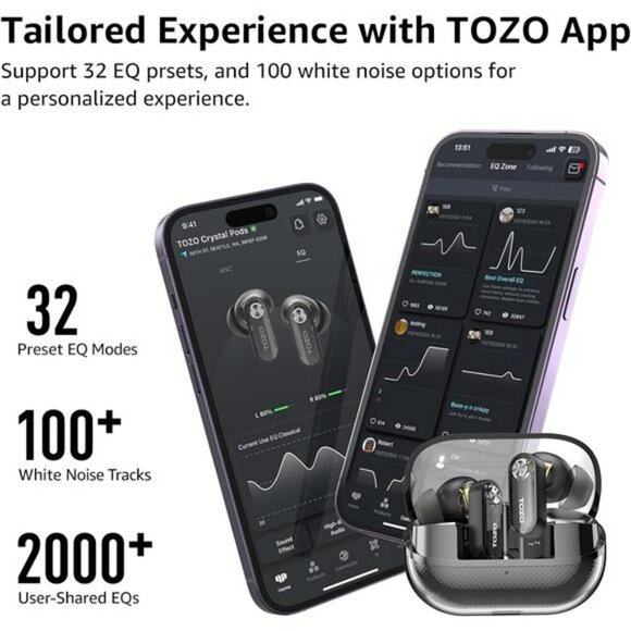 Noise Cancelling Wireless Earbuds Bluetooth 5.4 Deep Bass Mic Waterproof - Picture 5 of 7